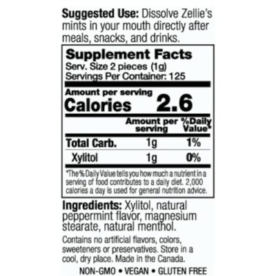 Zellie's | 100% Xylitol Sugar Free Cool Mint Breath Mints | Non-GMO, Low-Calorie, Gluten Free, Vegan & Kosher Mints (250 Count - Pack of 1) - Image 9