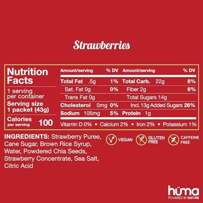 Huma Chia Energy Gel, Variety 12 Pack - Stomach Friendly, Real Food Energy Gels for Endurance Exercise - Image 2