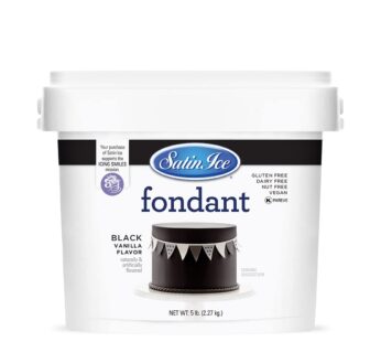 Satin Ice Black Fondant, Vanilla, 5 pounds