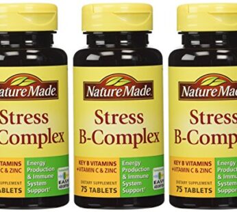 Nature Made Stress B Complex W Zinc Size 75ct (Pack of 3) 225 ct Total