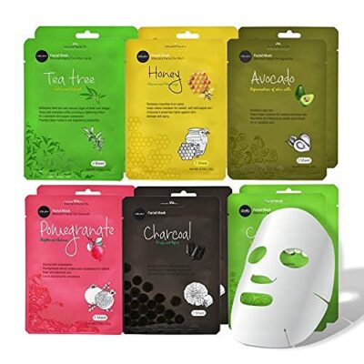 celavi Essence Facial Face Mask Paper Sheet Korea Skin Care Moisturizing 12 Pack (Mix - 2 of Each) - Image 2