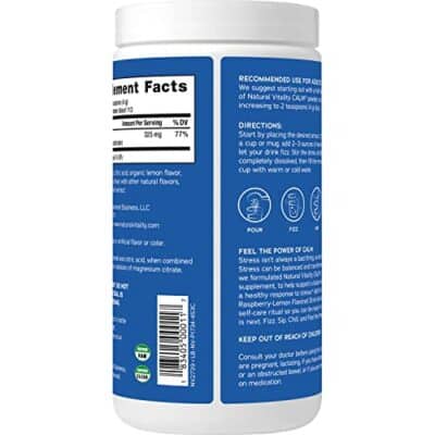 Natural Vitality Calm, Magnesium Citrate Supplement, Anti-Stress Drink Mix Powder, Gluten Free, Vegan, & Non-GMO, Raspberry Lemon, 16 oz - Image 13