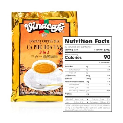 Vinacafe Instant Coffee Mix 3 in 1 (Pack of 5 | 20 Sachets Per Bag) - Image 5