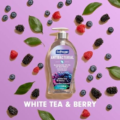 Softsoap Antibacterial Liquid Hand Soap, White Tea & Berry Scent Hand Soap, 11.25 Ounce, 6 Pack - Image 10
