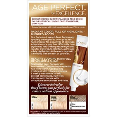 L'Oreal Paris Age Perfect Permanent Hair Color, 9N Light Natural Blonde, 1 kit - Image 3