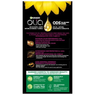 Garnier Hair Color Olia Ammonia-Free Brilliant Color Oil-Rich Permanent Hair Dye, 6.3 Light Golden Brown, 1 Count (Packaging May Vary) - Image 10