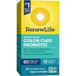 Renew Life Probiotic Colon Care Probiotic Capsules, Daily Supplement Offers Colon Support, L. Rhamnosus GG, Dairy, Soy and gluten-free, 80 Billion CFU, 30 Count - Image 9