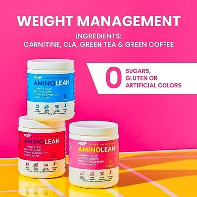 RSP Nutrition AminoLean Pre Workout Powder, Amino Energy & Weight Management with BCAA Amino Acids & Natural Caffeine, Preworkout Boost for Men & Women, 30 Serv - Image 7