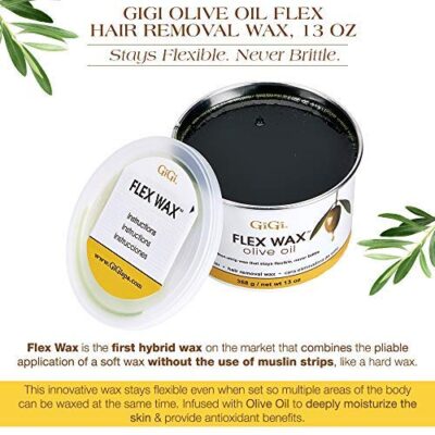 Gigi Olive Oil Flex Wax Hair Removal Wax, 13 Oz - Image 6