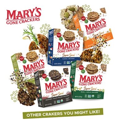 Mary's Gone Crackers Super Seed Crackers, Organic Plant Based Protein, Gluten Free, Everything, 5.5 Ounce (Pack of 1) - Image 6