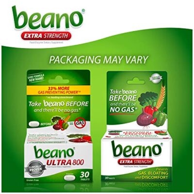 beano Ultra 800 Gas Prevention, Food Enzyme Dietary Supplement, Help Digest Gas-Causing Foods, 30 Tablets - Image 4