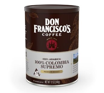 Don Francisco’s Colombia Supremo Medium Roast Ground Coffee, 12 oz Can