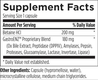 Designs for Health Digestzymes - Digestive Enzymes + Betaine Hydrochloride - Pepsin, Ox Bile, Lactase Enzyme & Lipase Enzymes for Digestion (90 Capsules) - Image 6