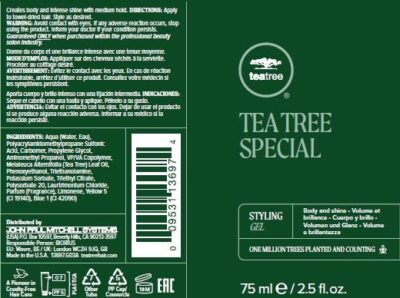 Tea Tree Styling Gel, Medium Hold, High-Shine Finish, For All Hair Types, 2.5 fl. oz. - Image 7
