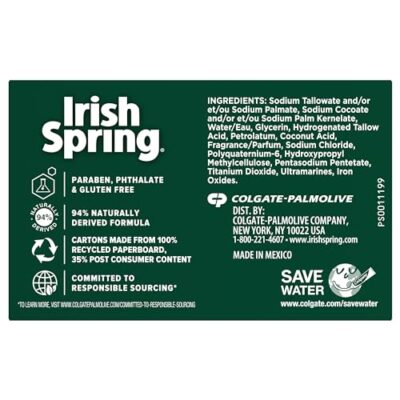 Irish Spring Moisture Blast Deodorant Bar Soap for Men, Feel Fresh All Day, 3.7 oz, 12 Pack - Image 11