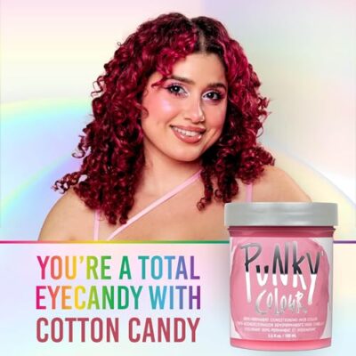 Punky Cotton Candy Semi Permanent Conditioning Hair Color, Vegan, PPD and Paraben Free, lasts up to 35 washes, 3.5oz - Image 3