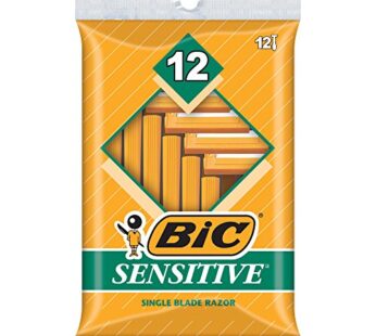 BIC Single Blade Razor, Sensitive, 12 ct