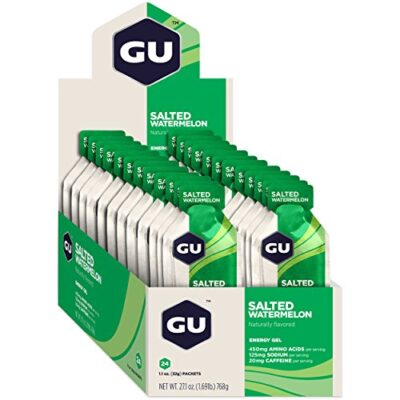 GU Energy Original Sports Nutrition Energy Gel, Vegan, Gluten-Free, Kosher, and Dairy-Free On-the-Go Energy for Any Workout, 24-Count, Salted Watermelon - Image 7