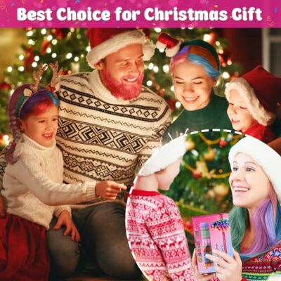 New Hair Chalk Comb Temporary Hair Color Dye for Girls Kids, Washable Hair Chalk for Girls Age 4 5 6 7 8 9 10-12 Birthday Christmas Cosplay Hair DIY Party - Image 2