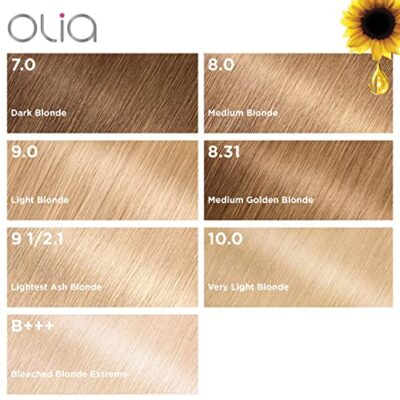 Garnier Hair Color Olia Ammonia-Free Brilliant Color Oil-Rich Permanent Hair Dye, 9 1/2.1 Lightest Ash Blonde, 1 Count (Packaging May Vary) - Image 10