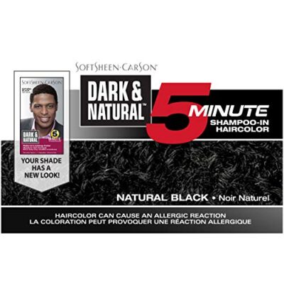 SoftSheen-Carson Dark & Natural Hair Color for Men 5 Minutes, Natural Looking Gray Coverage for Up To 6 Weeks, Shampoo-in Permanent Hair Dye, Jet Black, Ammonia Free, Natural Black - Image 10