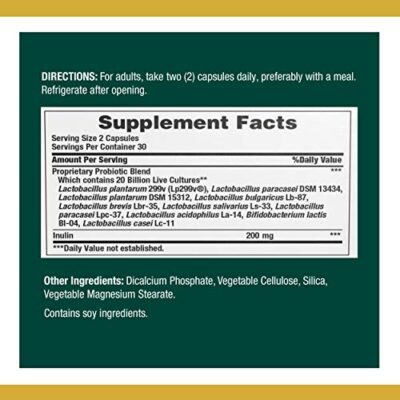 Probiotics by Nature's Bounty, Ultra Strength Probiotic 10, Immune Health & Digestive Balance, 60 Capsules - Image 2