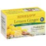 Bigelow Tea Lemon Ginger plus Probiotics Herbal Tea, Caffeine Free Tea with Lemon and Ginger, 18 Count Box (Pack of 6), 108 Total Tea Bags