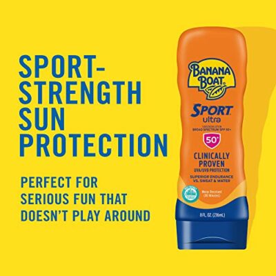 Banana Boat Sport Ultra SPF 50 Sunscreen Lotion, 8oz | Banana Boat Sunscreen SPF 50 Lotion, Oxybenzone Free Sunscreen, Sunblock Lotion Sunscreen, Banana Boat Lotion, Water Resistant Sunscreen, 8oz - Image 4