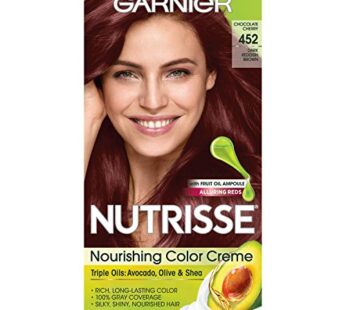 Garnier Nutrisse Nourishing Hair Color Creme, 452 Dark Reddish Brown (Packaging May Vary)