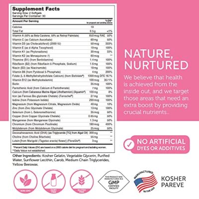 Zahler Prenatal Vitamin with DHA & Folate - DHA Supplements & Prenatal Multivitamin for Mother and Child - Kosher Prenatal DHA Prenatal Vitamins with Iron, Pre Natal Softgels (120 Count (Pack of 1)) - Image 6
