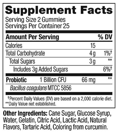 OLLY Probiotic Gummy, Immune and Digestive Support, 1 Billion CFUs, Chewable Probiotic Supplement, Mango, 25 Day Supply - 50 Count - Image 9