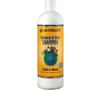 earthbath, Oatmeal & Aloe Dog Shampoo – Oatmeal Shampoo for Dogs, Itchy, Dry Skin Relief, Dog Wash, Made in USA, Cruelty Free Pet Shampoos – Vanilla & Almond, 16 Oz (1 Pack)