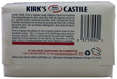 Kirk's Castile Bar Soap Clean Soap for Men, Women & Children| Premium Coconut Oil | Sensitive Skin Formula, Vegan | Original Fresh Scent | 4 oz. Bars - 12 Pack - Image 2