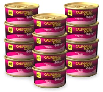 California Scents Can Air Freshener and Odor Neutralizer, Set of 12 Spillproof Cans for Home and Car, Coronado Cherry, 1.5 Oz Each, Pack of 12 (Packaging May Vary)