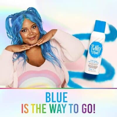 Punky Temporary Hair Color Spray, Bengal Blue, Non-Sticky, Non-Damaging, Travel Size Hair Dye for Instant Vivid Hair Color, 3.5 oz - Image 3