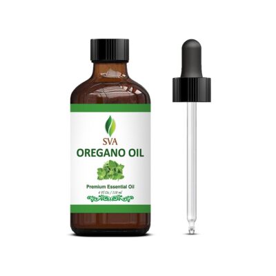 SVA Oregano Essential Oil ? 4 Fl Oz ? 100% Natural Oregano Oil - for Diffuser, Hair Care, Face, Skin Care, Aromatherapy, Scalp and Body Massage, Soap and Candle Making ? with Dropper
