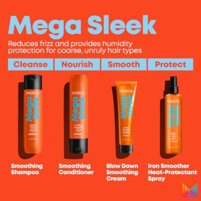 Matrix Mega Sleek Frizz-Control Shampoo with Shea Butter for Dry, Damaged Hair - 33.8 fl oz - Image 6