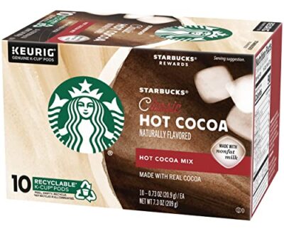 Starbucks Classic Hot Cocoa K-Cup Pods, Made with Real Cocoa & Nonfat Milk, K-Cup Pods for Keurig Brewing System, 10 CT K-Cups Per Box (10 Count (Pack of 2)) - Image 4