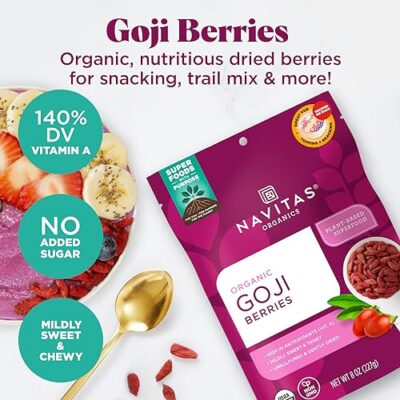 Navitas Organics Goji Berries, 16 oz. Bag, 15 Servings ? Organic, Non-GMO, Sun-Dried, Sulfite-Free - Image 3