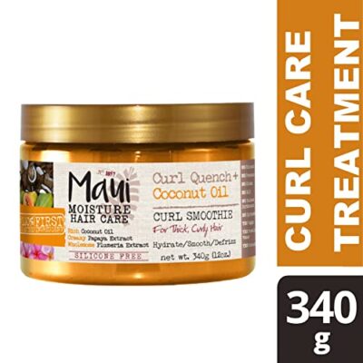 Maui Moisture Curl Quench + Coconut Oil Hydrating Curl Smoothie, Creamy Silicone-Free Styling Cream for Tight Curls, Braids, Twist-Outs & Wash & Go Styles, Vegan & Paraben-Free, 12 Ounce - Image 13