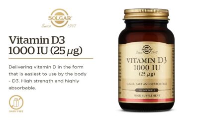 Solgar Vitamin D3 (Cholecalciferol) 25 MCG (1000 IU), 250 Softgels - Helps Maintain Healthy Bones & Teeth - Immune System Support - Non-GMO, Gluten Free, Dairy Free - 250 Servings - Image 3