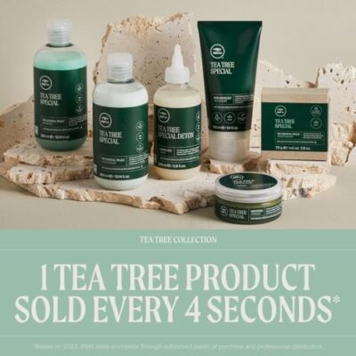 Tea Tree Hair and Body Moisturizer Leave-In Conditioner, Body Lotion, After-Shave Cream, For All Hair + Skin Types, 33.8 fl. oz. - Image 6