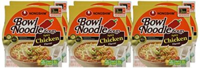 Nongshim Spicy Chicken Noodle Soup Bowl Soup Mix, 6 Pack, Korean-Style Ramen Noodle Instant Soup, Microwaveable - Image 3