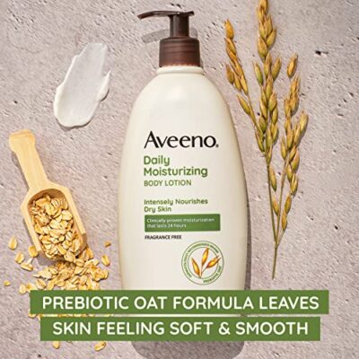 Aveeno Sheer Hydration Daily Moisturizing Fragrance-Free Lotion with Nourishing Prebiotic Oat, Fast-Absorbing Body Moisturizer for Dry Skin with Lightweight, Breathable Feel, 18 fl. oz - Image 8