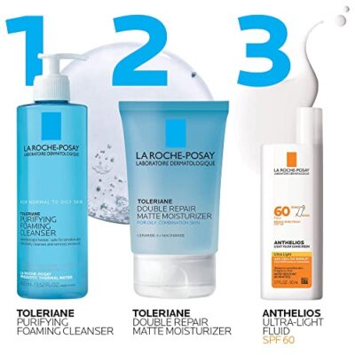 La Roche-Posay Anthelios Light Fluid Facial Sunscreen SPF 60 | Lightweight Sunscreen For Face | Fluid Texture | Broad Spectrum SPF + Antioxidants | Oil Free & Oxybenzone Free | Travel Size 1.7 Fl. Oz. - Image 9