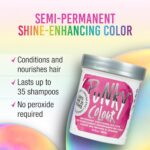 Punky Flamingo Pink Semi Permanent Conditioning Hair Color, Non-Damaging Hair Dye, Vegan, PPD and Paraben Free, Transforms to Vibrant Hair Color, lasts up to 40 washes, 3.5oz - Image 2