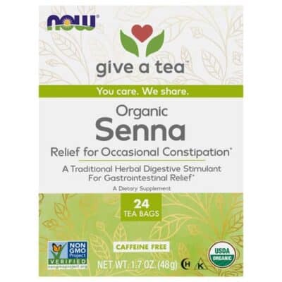 NOW Foods Give a Tea Organic Senna, Herbal Laxative, Caffeine-Free, 24 bags - Image 2