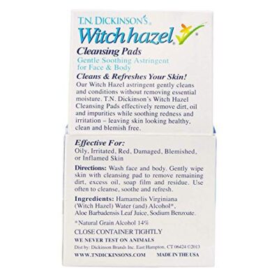 T.N. Dickinson's Witch Hazel Cleansing Pads, 60 Count - Image 3