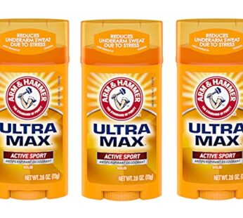 Arm and Hammer Ultra Max Solid Antiperspirant Deodorant Active Sport 2.6 oz. (Pack of 3)