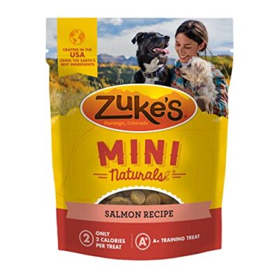 Zuke?s Mini Naturals Soft Dog Treats for Training, Soft and Chewy Dog Training Treats with Salmon Recipe